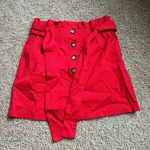 Forever 21 Red Button Up Skirt